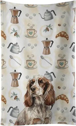 Vista 57 de Caroline's Treasures Afghan Hound - Toalla de cocina para barra de café, terciopelo frontal y lazo de algodón, lavable a máquina Sabueso afgano