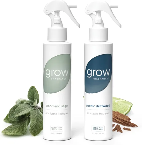 Vista 12 de Grow Fragrance Spray ambientador perfumado para tela y habitación, certificado no tóxico, aceites esenciales 100% a base de plantas, 5 onzas