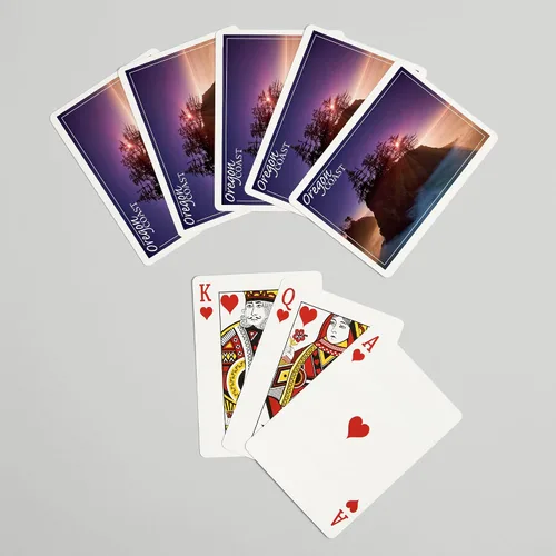 Vista 7 de Lantern Press Oregon Coast, Ocean Island Sunset (52 cartas de juego, baraja de cartas de tamaño póker con comodines)