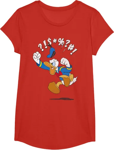 Vista 44 de Disney Mickey And Friends - Camiseta vintage de Donald Duck Angry Jump, Negro