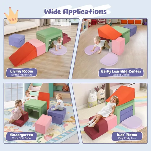 Vista 9 de Lischwert Bloques de Espuma para Escalar para Niños Pequeños de 1-3 años, Juego Suave con Juguetes de Exploración para Gatear, Bloques Seguros