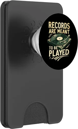 Vista 8 de Vinyl Record Collector Retro Music Turntable Lover PopSockets Adhesive PopGrip