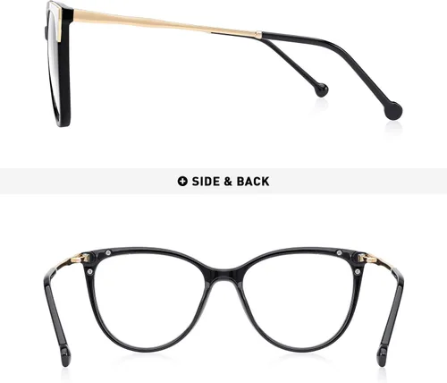 Vista 4 de Cateye - Lentes de bloqueo de luz azul para mujer, antifatiga ocular, lentes transparentes anti UV