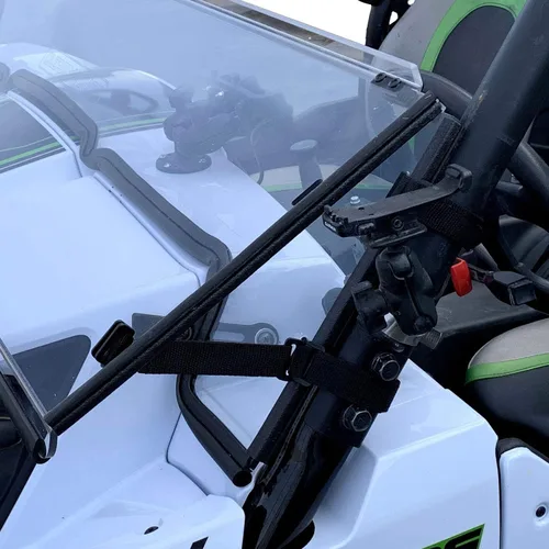 Vista 5 de Kawasaki Teryx 4 Parabrisas (2015) Plegable completo Resistente a los arañazos Extremadamente versátil Policabonato Lexan MR10 premium