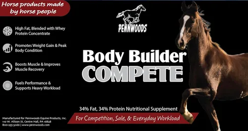 Vista 2 de Pennwoods Body Builder Compete Horse Suplemento de aumento de peso bolsa de 11 libras