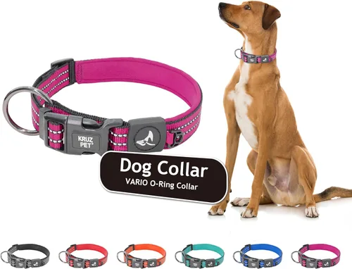 Vista 10 de KZV006-03M Collar de perro reflectante para perros pequeños, medianos y grandes