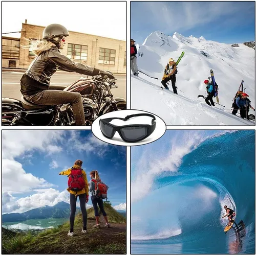 Vista 3 de LUFF UV400 Outdoor Riding Sunglasses for Men, Protects Your Eyes from Glare Negro