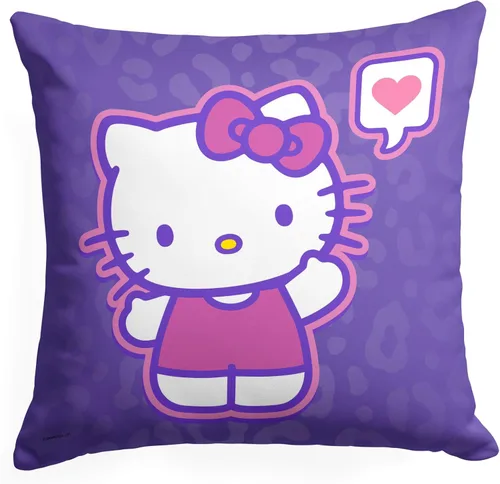 Vista 19 de Northwest Almohada Hello Kitty, 18 x 18 pulgadas, Cocoa Cutie