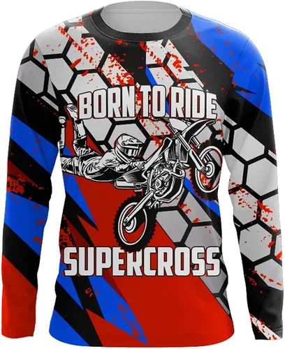 Vista 2 de PIONAMZIOZ Xtreme Supercross Jersey Custom UPF30+ Men Women Kid Dirt Bike SX Racing Shirt Off-Road Tournament