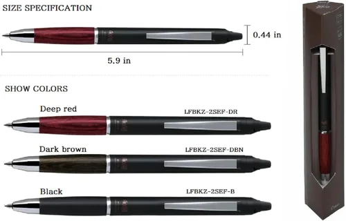 Vista 3 de Pilot Japan Frixion Ball Knock Zone Gel Ink Bolígrafo Negro 0.020 in Tinta Negra LFBKZ-2SEF-B Importación de Japón con lápiz óptico original