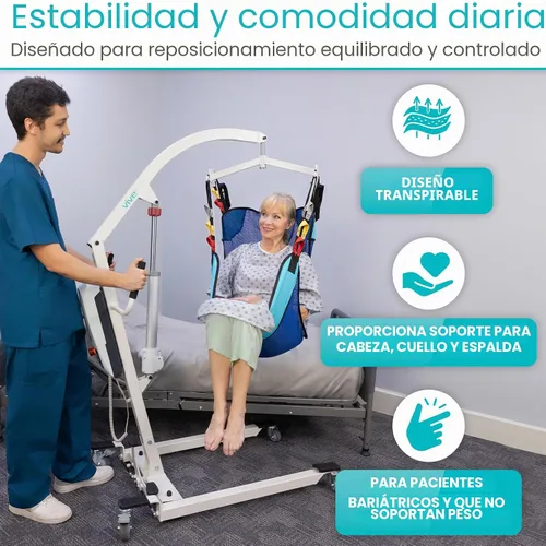 Vista 5 de Vive Patient Lift Sling - Eslinga de transferencia de malla para ducha y uso doméstico
