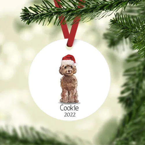 Vista 2 de Adornos de Navidad personalizados para perros, Adorno personalizado de perro boyero de Berna de Zmoicky, Adorno conmemorativo personalizado