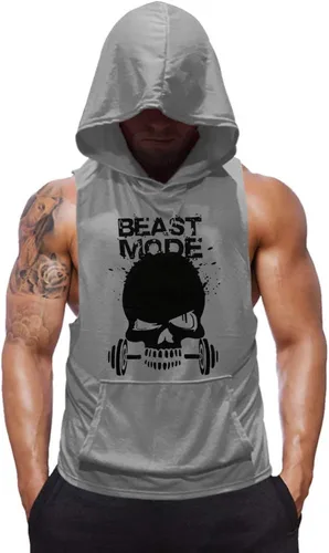 Vista 16 de SZKANI Camiseta sin mangas con estampado de calavera para hombre, chaleco de fitness para culturismo, camisetas de tirantes para entrenamiento