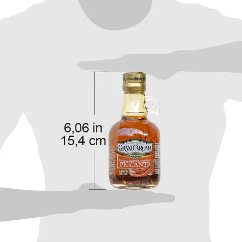 Vista 5 de Mantova Grand'Aroma Piccante Aceite de oliva virgen extra con sabor, fabricado en Italia, prensado en frío, 100% natural, aceite de cocina saludable