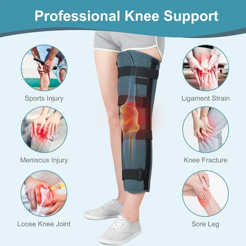 Vista 3 de Férula Inmovilizador de Rodilla Ortopédico para Dolor, Fracturas de Rodilla, Inestabilidad, LCA, LCM, Desgarro de Menisco, Artritis, Desplazamiento