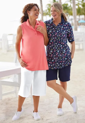 Vista 6 de Woman Within Pantalón Capri 7 day Knit de tamaño grande - petite