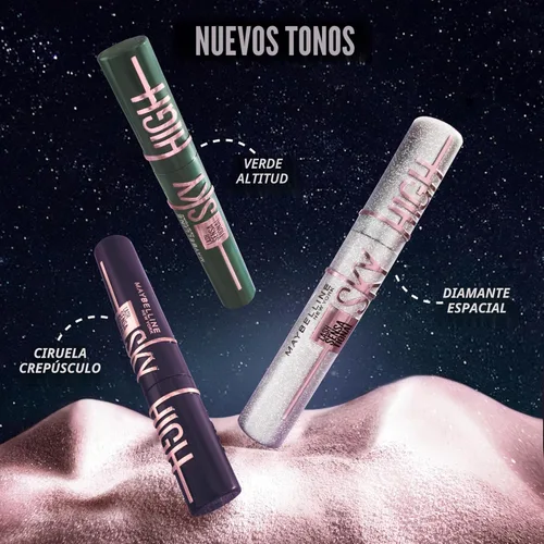 Vista 6 de Maybelline Lash Sensational Sky High - Máscara de pestañas lavable, maquillaje, voluminizadora, alargadora, definidora, rizador, fórmula acumulable