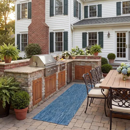 Vista 42 de SAFAVIEH Courtyard Collection CY8520 - Alfombra decorativa sólida para interiores y exteriores, impermeable, fácil limpieza, 2 x 3 pies 7 pulgadas
