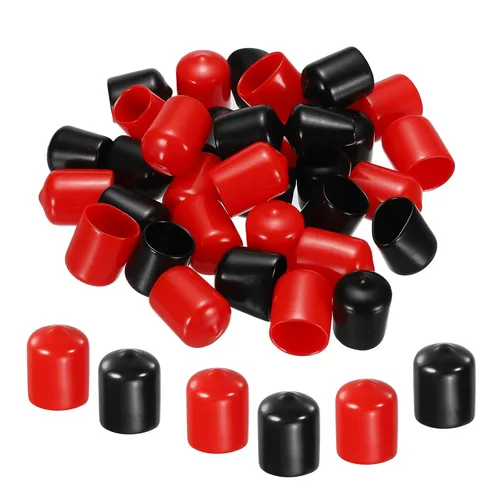 Vista 55 de MECCANIXITY 50 unids tapas de goma Surtido de 0.079 in PVC vinilo tornillo rosca protector para tornillo tornillo negro rojo