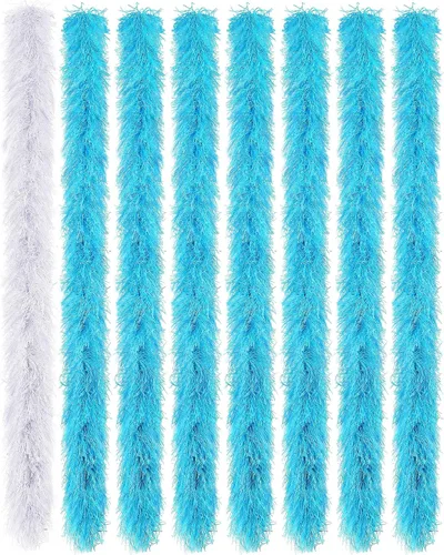 Vista 46 de Jexine Boas de plumas artificiales en masa, boas esponjosas para decoración de disfraces de boda, vestidos, suministros para fiestas de té