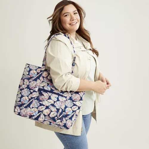 Vista 4 de Bolso tote Vera de algodón para mujer