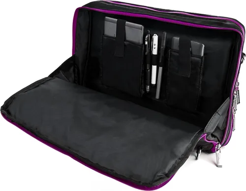Vista 6 de Vangoddy El Prado 3 en 1 10" 12" Mochila bandolera para portátil (morado negro)