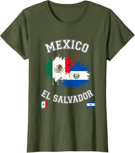 Vista 105 de Camiseta de recuerdo de la bandera vintage de El Salvador de México