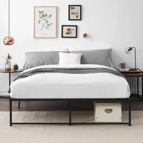 Vista 10 de VECELO - Base de cama metálica tamaño matrimonial de 14 pulgadas, moderna (juego de 2)
