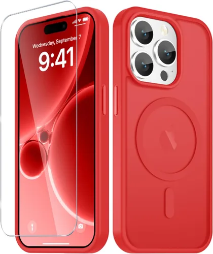 Vista 44 de Funda para Google Pixel 10 Pro XL, cubierta magnética mate, color negro Fit for MagSafe, Screen Protector included, Shockproof Military Grade