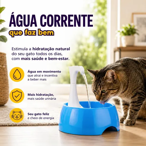 Vista 8 de Aqua First Pet Water Fountain – Automatic Water Dispenser for Dogs, Cats, and Small Pets – Indoor Hydration Bowl – 1.2L/42 fl oz – Blue