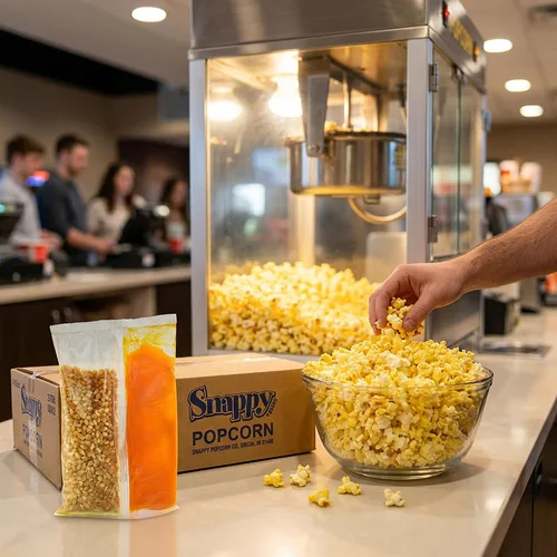 Vista 5 de Snappy Snap-Paks - Paquetes de porciones de palomitas todo en uno para máquina popping de 8 onzas, granos, aceite y sal, 24