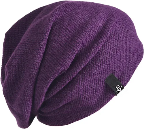 Vista 119 de FORBUSITE Gorro de punto largo holgado para hombre para verano e invierno, de gran