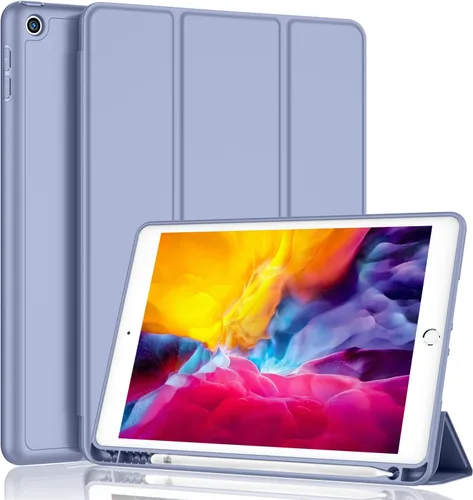 Vista 24 de iMieet Funda para iPad 9.7 (modelo 2018/2017, 6ª/5ª generación), funda inteligente con soporte para lápiz y parte trasera de silicona suave de piel