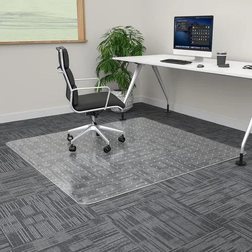 Vista 26 de 100pointONE Tapete para silla de oficina para suelos de madera dura, tapete para silla de computadora de fácil deslizamiento, protector de suelo