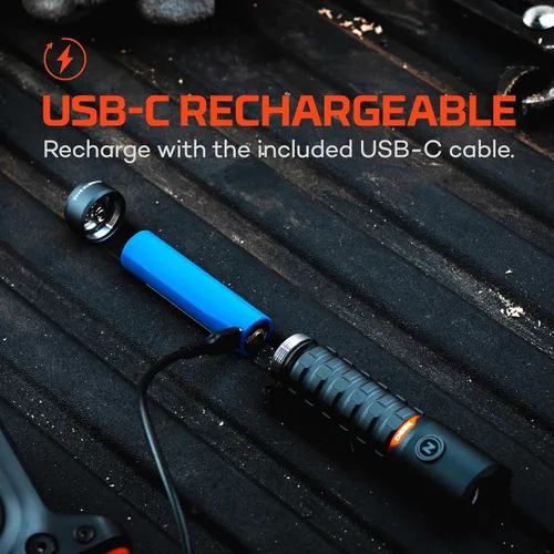 Vista 6 de NEBO Linterna de bolsillo recargable Torchy 2K Luz de bolsillo recargable y portátil de 2000 lúmenes con clip, 5 modos de luz LED, base magnética