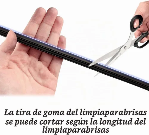 Vista 3 de 4 piezas de 81 cm ajustables Tiras de limpiaparabrisas para coche DIY - Premium y fáciles de reemplazar Tiras de limpiaparabrisas sin brazo
