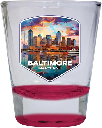 Vista 7 de Baltimore Maryland A Souvenir - Vaso de chupito redondo de 1.5 onzas, color azul, paquete de 2