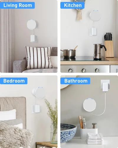 Vista 6 de Maxonar Soporte de pared Pop para altavoces inteligentes compatible con Echo Pop, accesorios para altavoces Google Nest, ahorra espacio, gestión