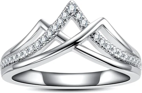 Vista 10 de Moissanite Eternity Rings, S925 Sterling Silver Anniversary Band for Women Plateado