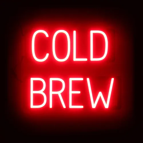 Vista 30 de SpellBrite Letrero de té Aspecto de letrero de té neón, luz LED azul, 13.1 x 6.3 pulgadas Ultra-Bright Click-Together Signage for Cafes, with