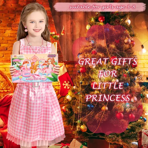 Vista 2 de Chillife Princess Dresses for Girls,Kids Dress Up Clothes Costume Set Princess Toys Gift Girl for Little Girls Ages 3-6yrs
