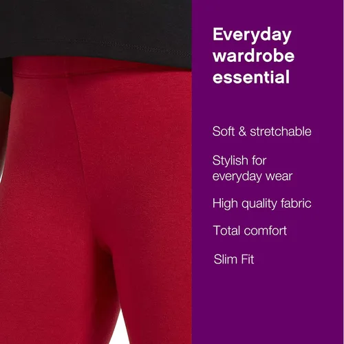 Vista 3 de No Nonsense Mallas Capri para mujer de algodón