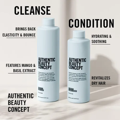Vista 2 de Authentic Beauty Concept Hydrate Cleanser Champú Cabello normal a seco o rizado Añade humedad y brillo Vegano y libre de crueldad Sin
