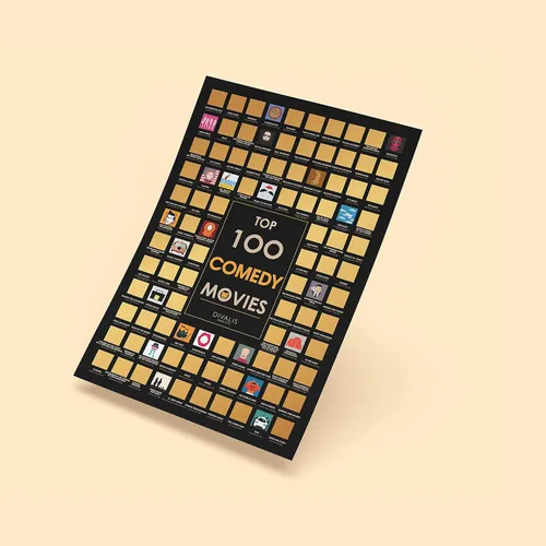 Vista 7 de Póster para raspar las 100 películas de comedia – Póster rascador de comedias grandes – Lista de deseos de comedias de todos los tiempos – Póster