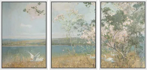 Vista 90 de SIGNWIN Lienzo enmarcado para pared, juego de arte de collage de hojas transparentes en blanco y negro, ilustraciones de naturaleza silvestre, arte