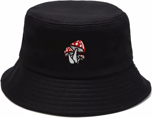 Vista 24 de XYIYI - Sombrero de pescador de algodón con bordado de moda, sombrero de cubo de playa para mujeres y niñas