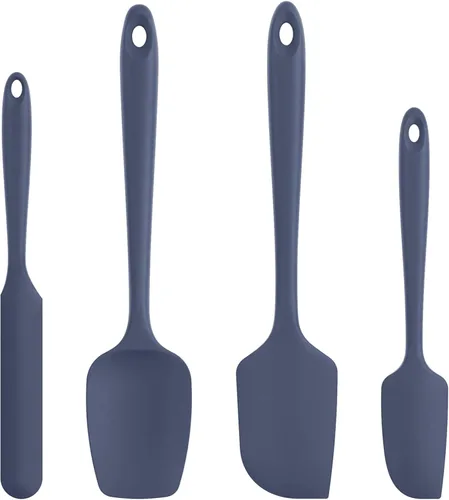 Vista 14 de Juego de espátulas de silicona U-Taste con resistencia al calor de 600 grados Fahrenheit (Negro)