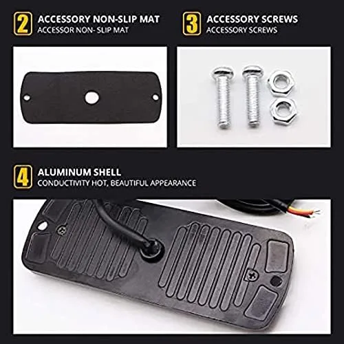 Vista 3 de 10 lámparas estroboscópicas de emergencia, 12 luces LED intermitentes impermeables de montaje en superficie, para camión, automóvil, vehículo, luces