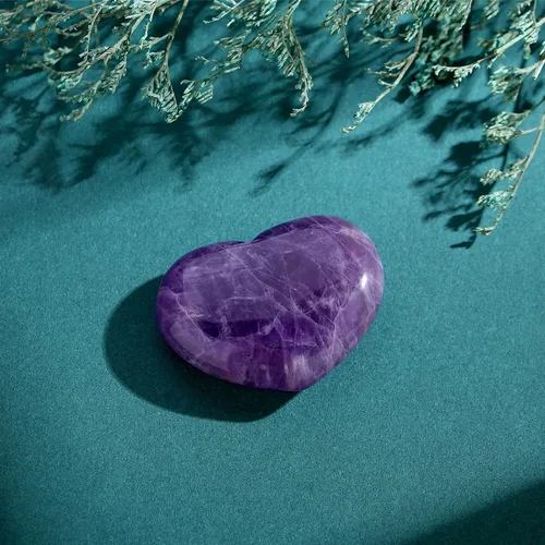 Vista 3 de MAIBAOTA 45 mm Cristal Corazón de Roca Piedra Grande Cristales de Sanación Regalos para Mujeres Piedra Natural Reiki Gema Pulida Rocas