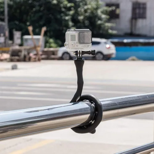 Vista 5 de Soporte de silicona flexible con ventosa para teléfono móvil de 3 a 6 pulgadas, color negro 2019.